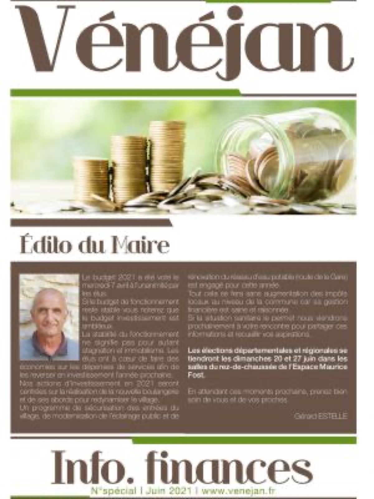 Couverture du bulletin municipal spécial de juin 2021
